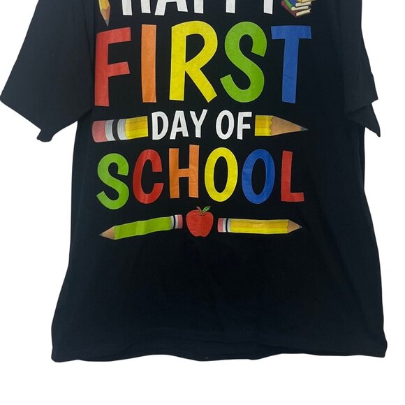 Happy First Day Of School Tshirt Mens XL Black New Port & Company - Picture 4 of 9